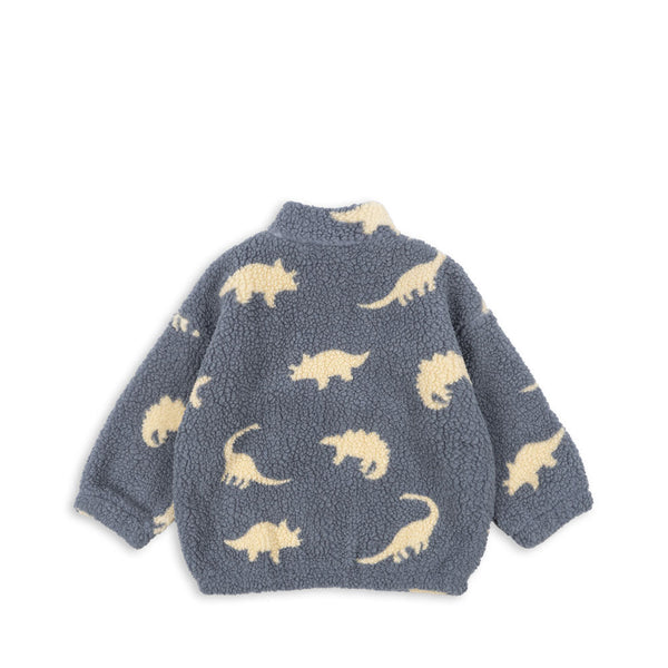Jody Dino Print Teddy Borg Fleece Jacket (Mist)