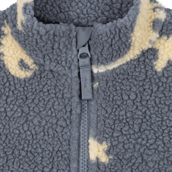Jody Dino Print Teddy Borg Fleece Jacket (Mist)