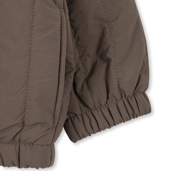 Juno Tiger Print Quilted Bomber Jacket (Walnut)