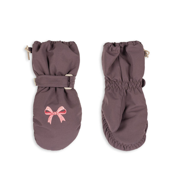 Nohr Bow Print Snow Mittens (Hortensia)