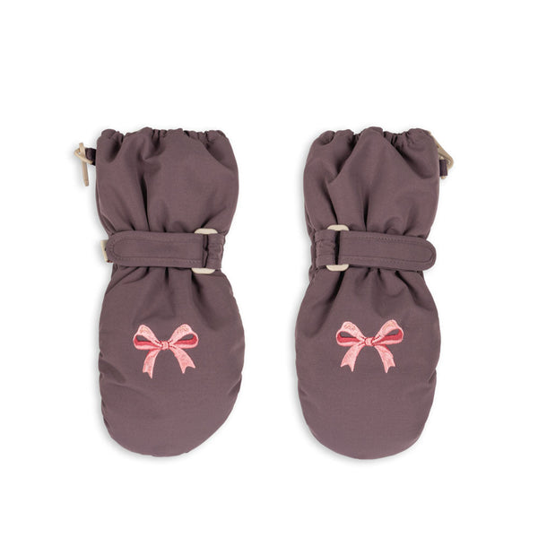 Nohr Bow Print Snow Mittens (Hortensia)