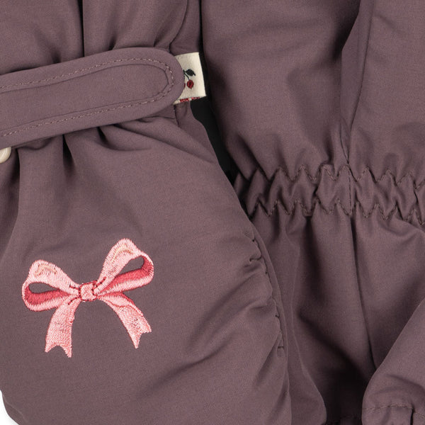 Nohr Bow Print Snow Mittens (Hortensia)