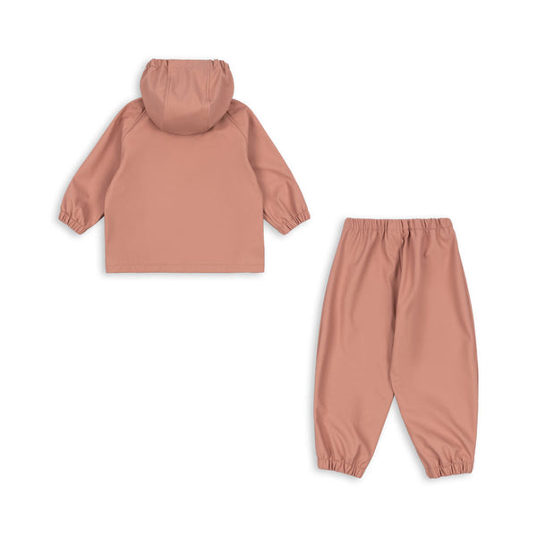 Plainy Rain Cherry Outdoor Jacket and Trouser Set (Cameo Pink)