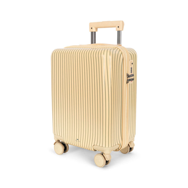 Striped Hard Case Travel Suitcase (Tea Stripe)