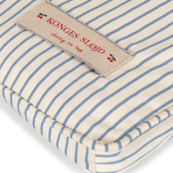 Cot Bed Bumper (Blue Stripe)
