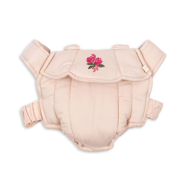 Floral Embroidered Quilted Dolls Sling Carrier (Cameo Rose)