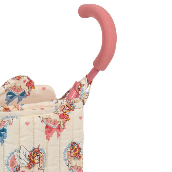 Unicorn Print Cotton Quilted Dolls Stroller (Twinkle Sprinkle)