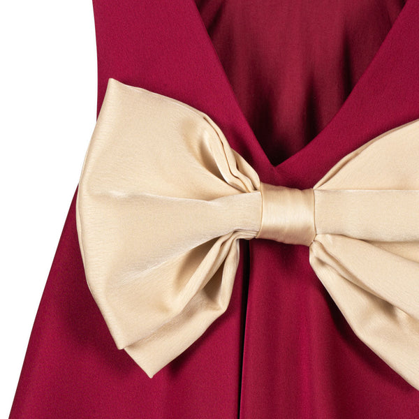 Sheena Dress with Bow (Sangria)