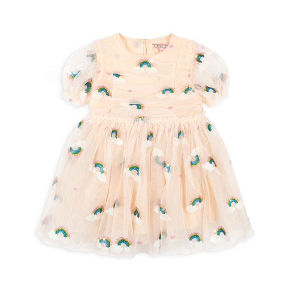 Tullie Sequin Rainbow Print Tulle Party Dress
