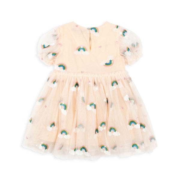 Tullie Sequin Rainbow Print Tulle Party Dress