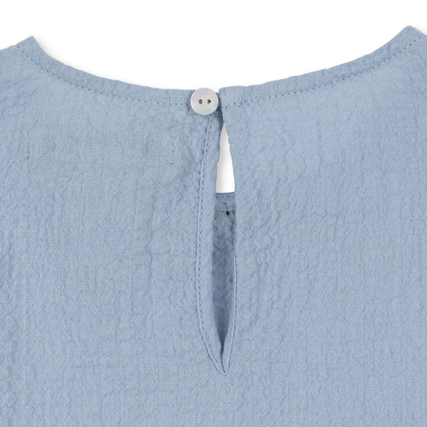 Ava Seersucker Cotton Dress (Blue Fog)