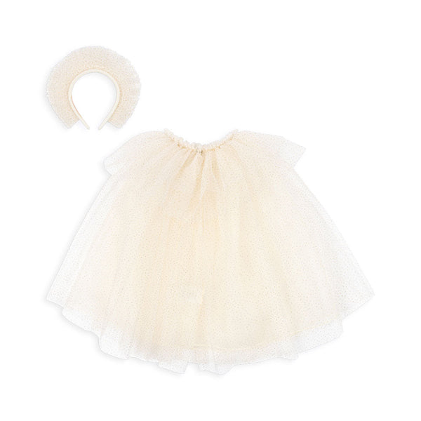Alette Tulle Cape + Headband Costume (Buttercream)