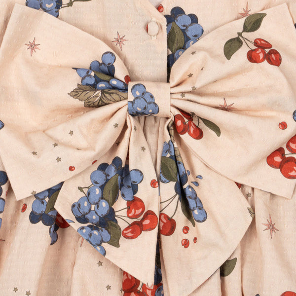 Avi Winter Berry Print Bow Back Cotton Dress (Cremona)