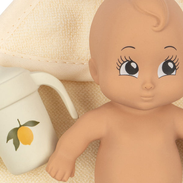 Niko Lemon Print Bath Buddy Doll Set