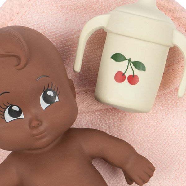 Niki Cherry Print Bath Buddy Doll Set