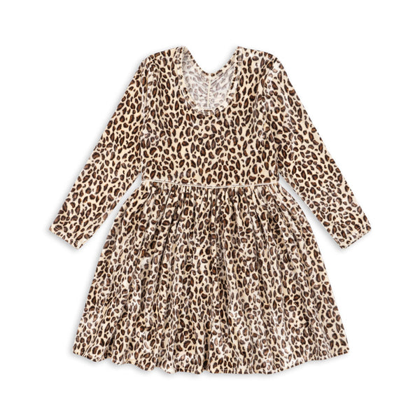 Carlito Leopard Print Velvet Dress
