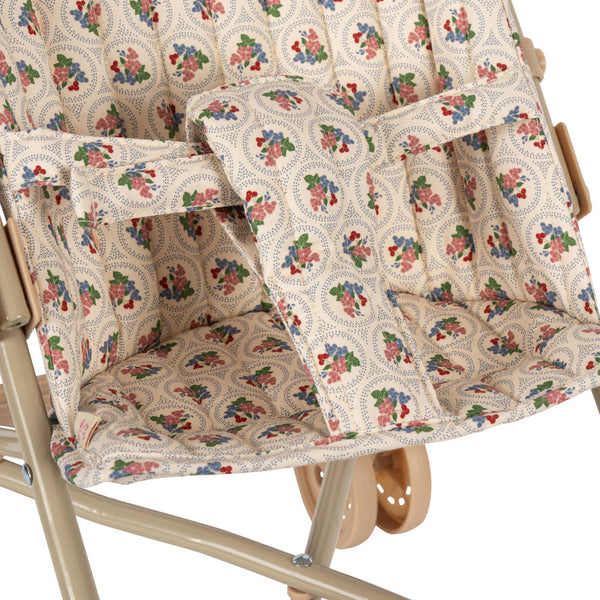 Floral Print Cotton Quilted Dolls Stroller (Verona Blues)