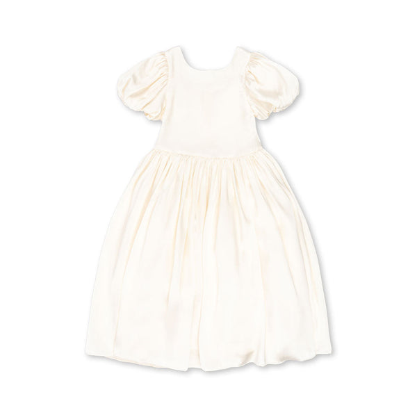 Celeste Puff Sleeve Longline Occasion Dress (Shortbread)