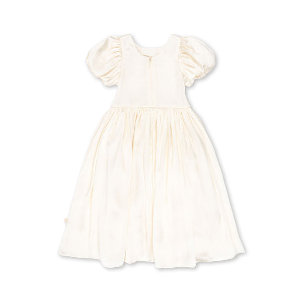 Celeste Puff Sleeve Longline Occasion Dress (Shortbread)