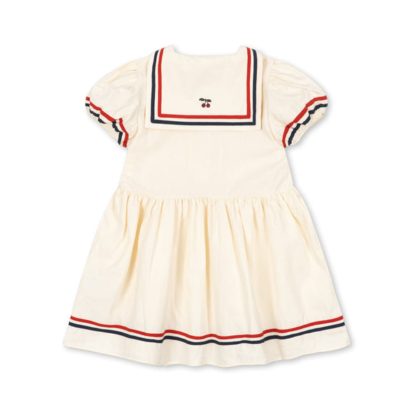 Allie Sailor Cotton Dress (Eggnog)