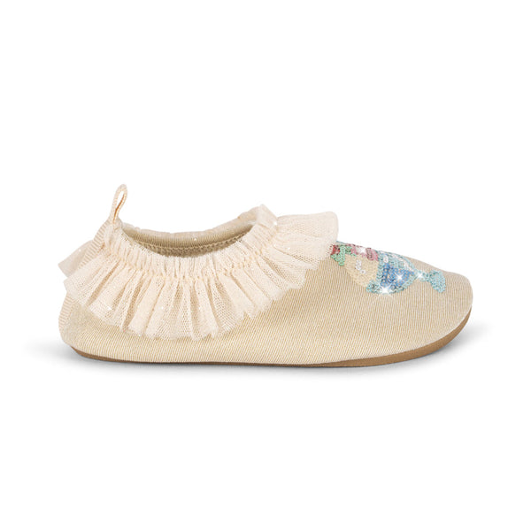 Amandine Gelato Sequinned Frill Swim Shoes (Rosewater)