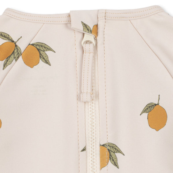 Aster Lemon Print Rash Guard Swim Onesie (Mon Grand Citron)
