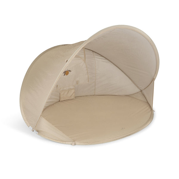 Striped Beach Tent Pop Up Anti UV 50+ (Tea Stripe)