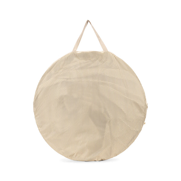 Striped Beach Tent Pop Up Anti UV 50+ (Tea Stripe)
