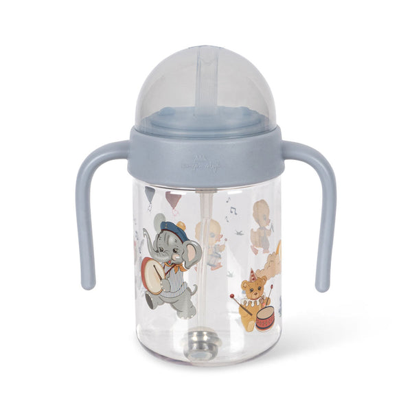 Music Parade Print Baby Bottle with Handle
