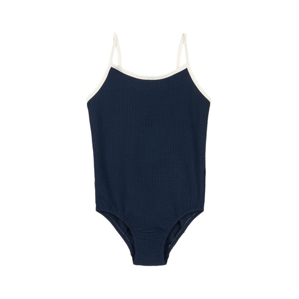 Bowie V-Shaped Bow Back Swimsuit (Navy Blazer)