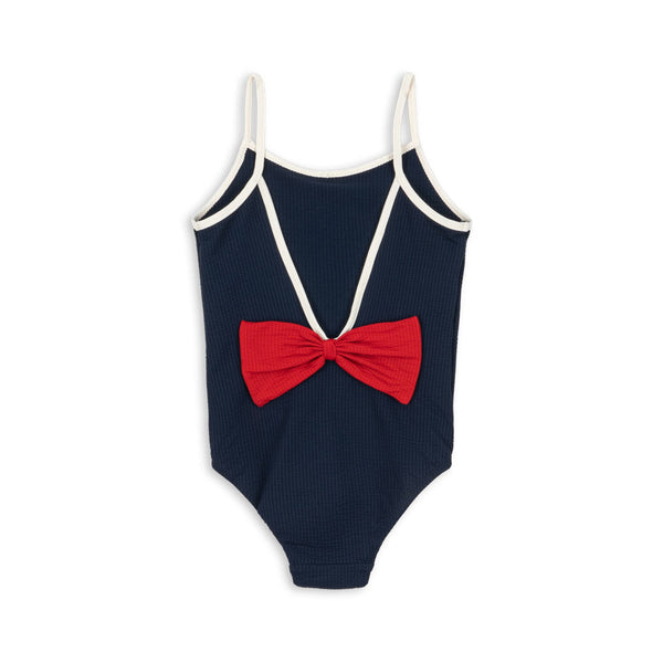 Bowie V-Shaped Bow Back Swimsuit (Navy Blazer)