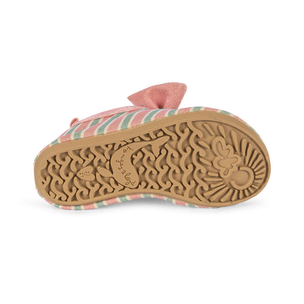 Bowwow Striped Bow Swim Shoes (Blush Stripe)