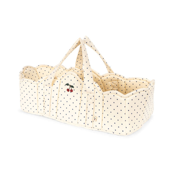 Doll Polka Dot Carrier Basket (Estate Dot)