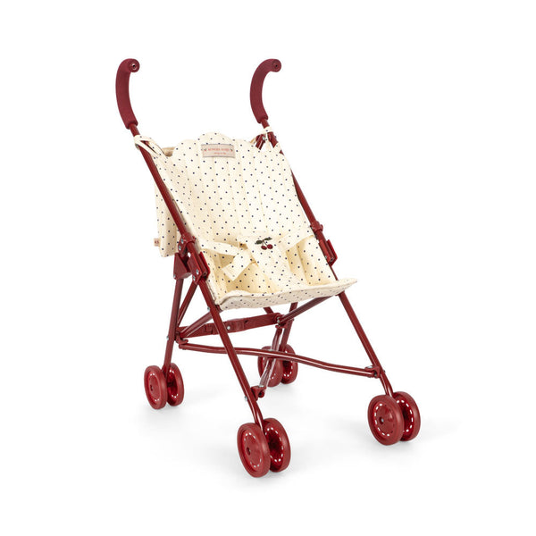 Polka Dot Cotton Quilted Dolls Stroller (Estate Dot)