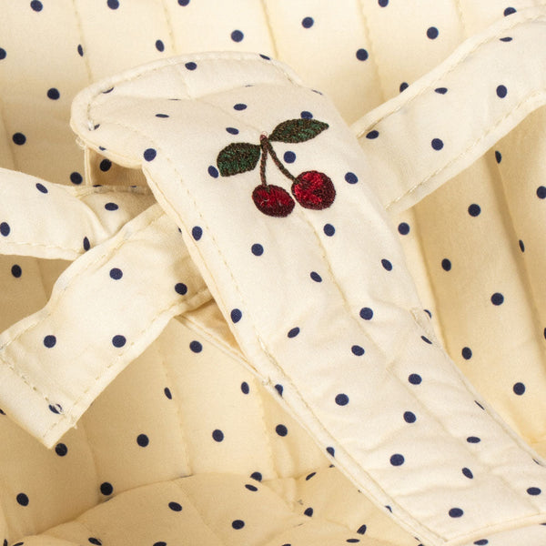 Polka Dot Cotton Quilted Dolls Stroller (Estate Dot)