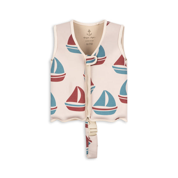 Ellis Boat Print Neoprene Swim Float Vest (Ahoy)