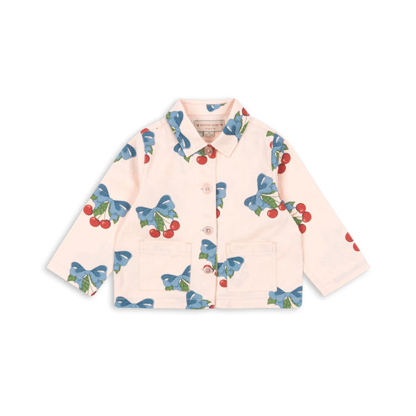 Frankie Cotton Twill Cherry Print Jacket (Amarena)