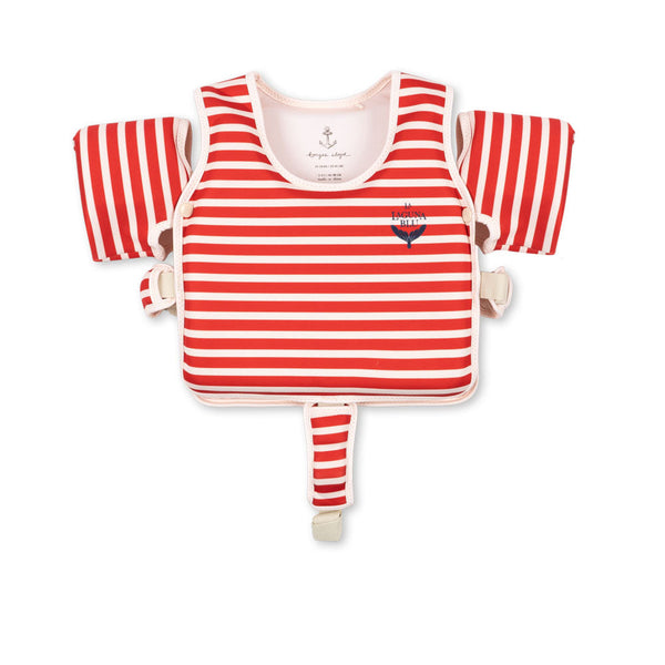 Hollis Swim Float Vest with Removable Water Wings (Stripe Rouge)