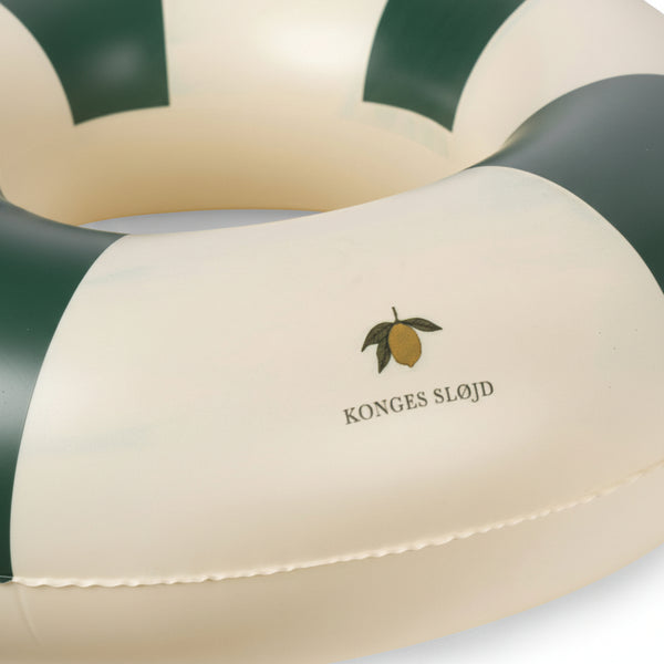 Striped Inflatable Swim Ring (Green Stripe)