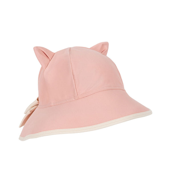 Kitty Swim Hat with Bow (Powder Pink)