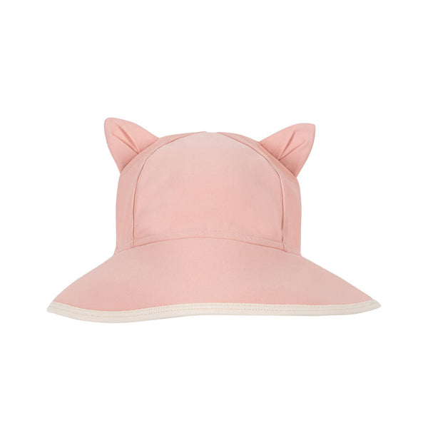 Kitty Swim Hat with Bow (Powder Pink)