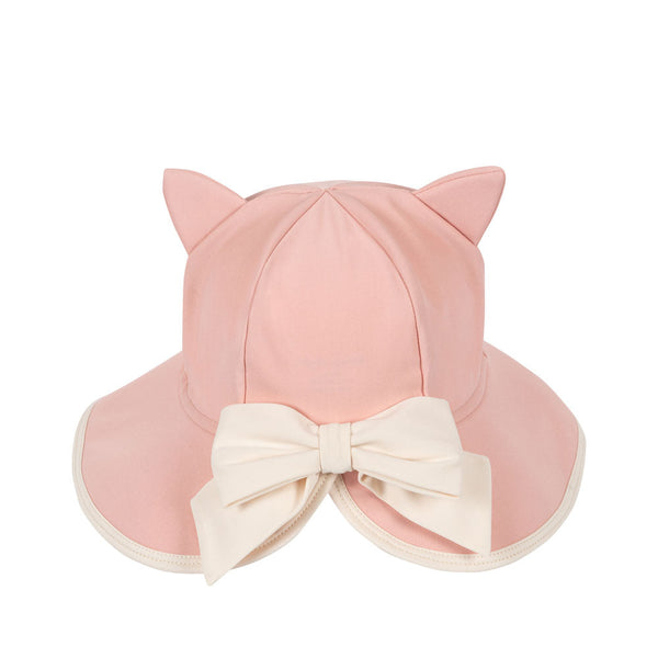 Kitty Swim Hat with Bow (Powder Pink)
