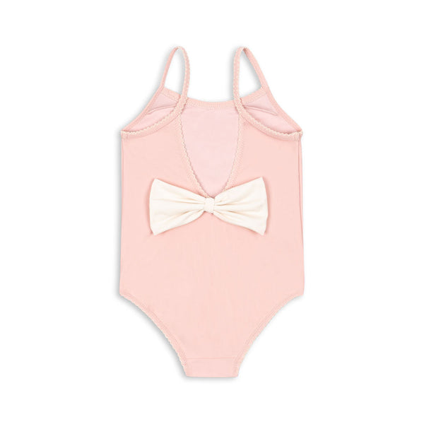Kitty Face Bow Back Swimsuit (Powder Pink)