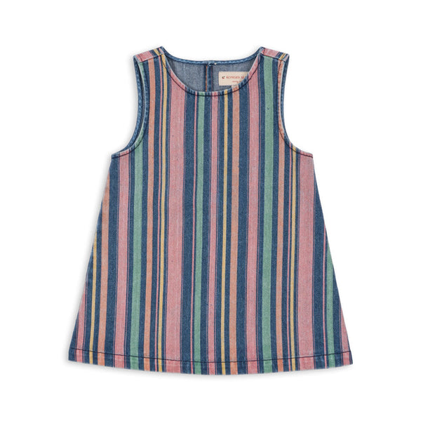 Magot Striped A-Line Denim Dress (Miami Stripe)