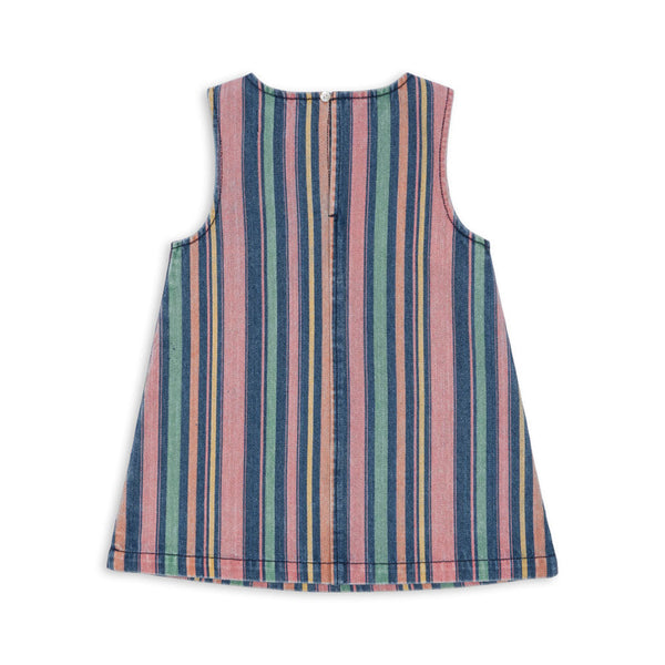 Magot Striped A-Line Denim Dress (Miami Stripe)