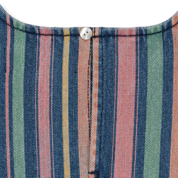 Magot Striped A-Line Denim Dress (Miami Stripe)