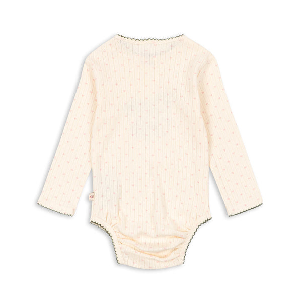 Minnie Cherry Print Cotton Pointelle Baby Bodysuit (Minnie Coeur)