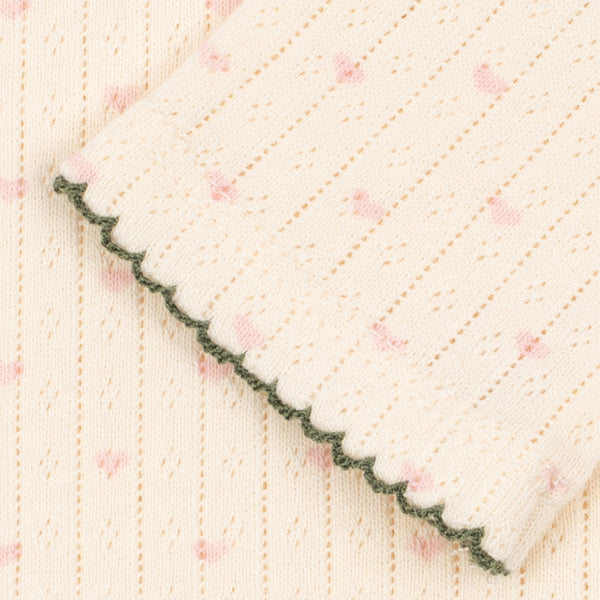 Minnie Cherry Print Cotton Pointelle Baby Bodysuit (Minnie Coeur)