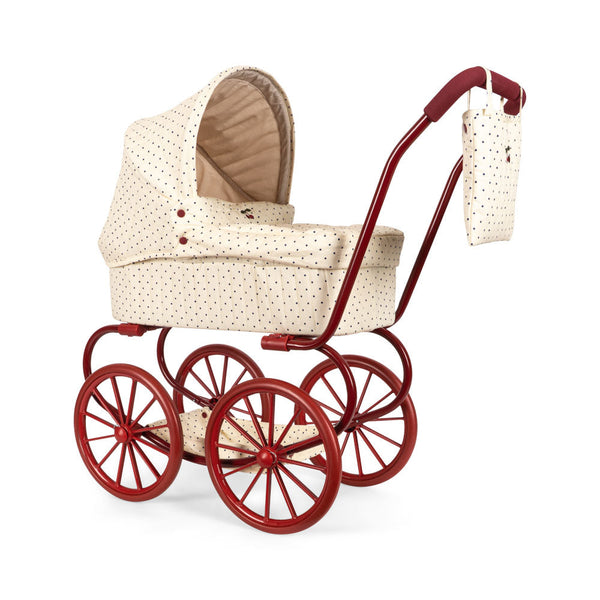 Minnie Polkadot Vintage Traditional Dolls Pram (Estate Dot)