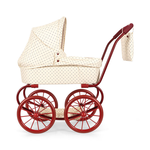 Minnie Polkadot Vintage Traditional Dolls Pram (Estate Dot)